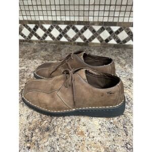 Thom McAn Men's Brown Leather Dress Shoes 10.5 Business Casual Lace Up Shoes